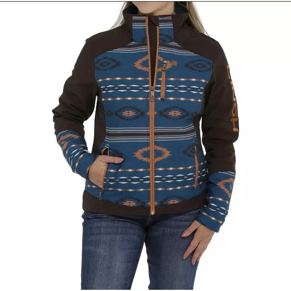 Cinch Ladies Concealed Carry Storm Defense Bonded Aztec Brown Jacket MAJ9858001 - Picture 11 of 14